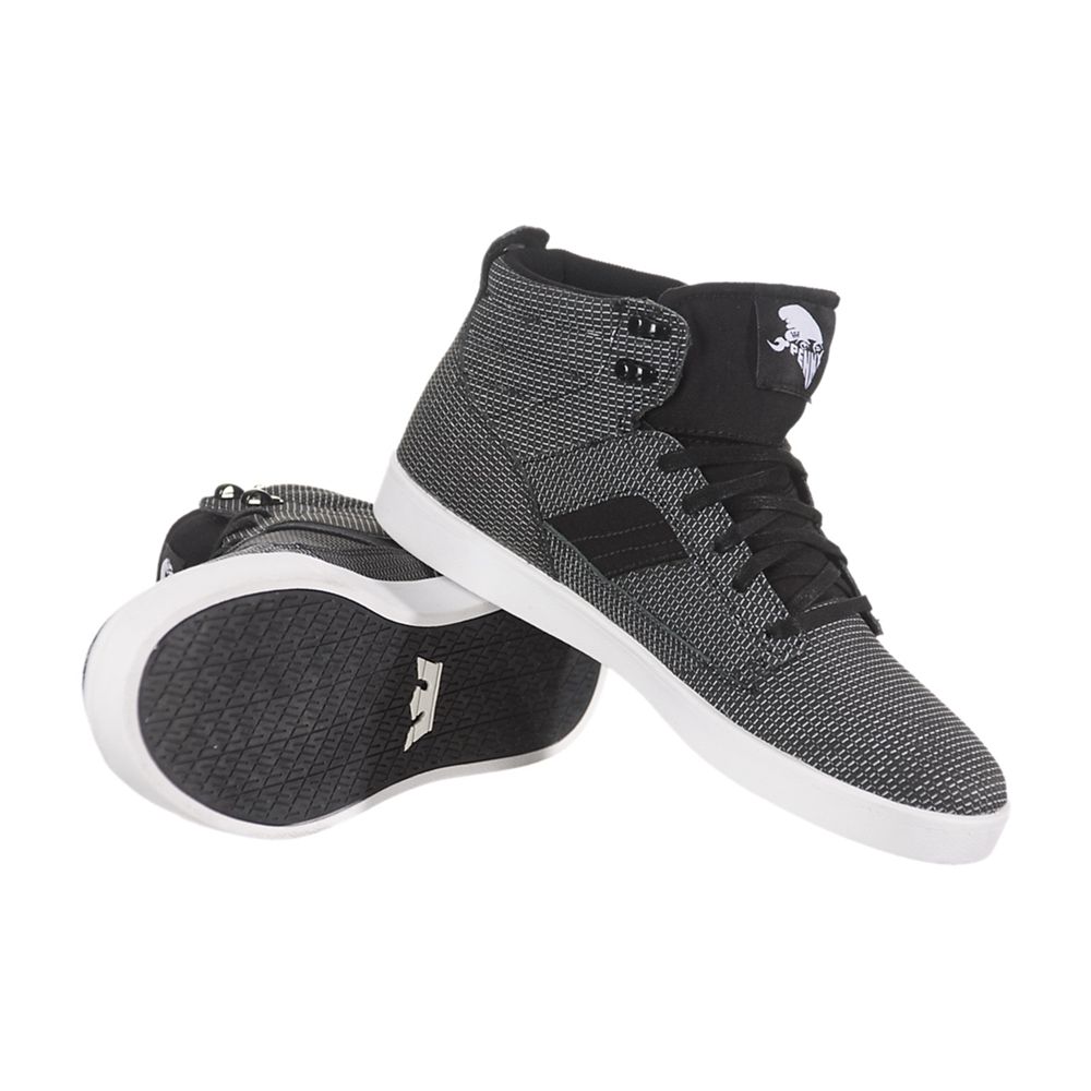 Chaussures de Skate Supra Bandit Noir Blanche Black Femme | DYD-40556135